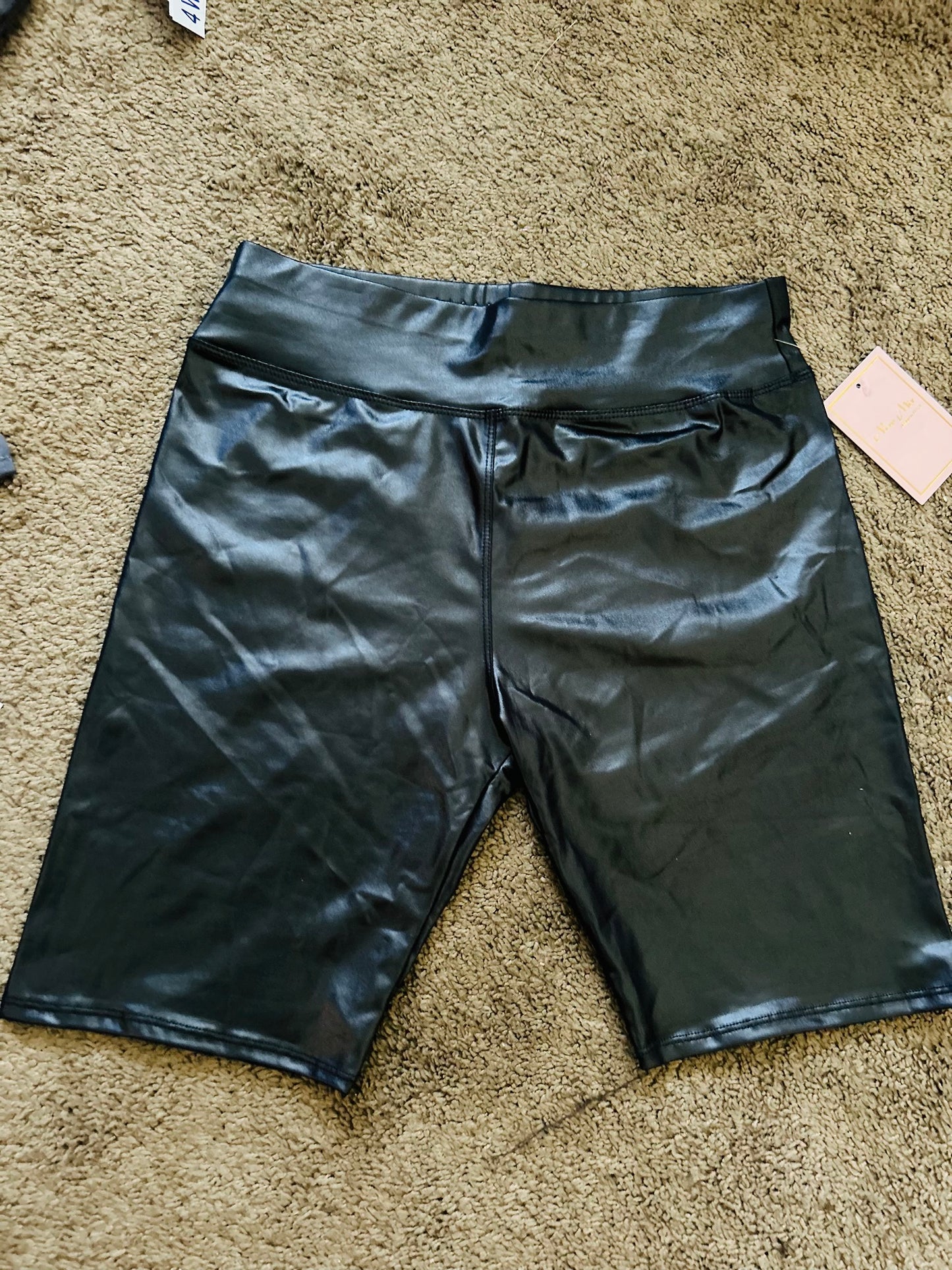 Black Leather Shorts