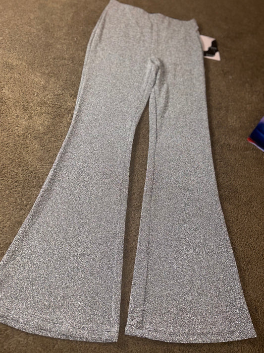 Grey Glitter Bell Bottoms