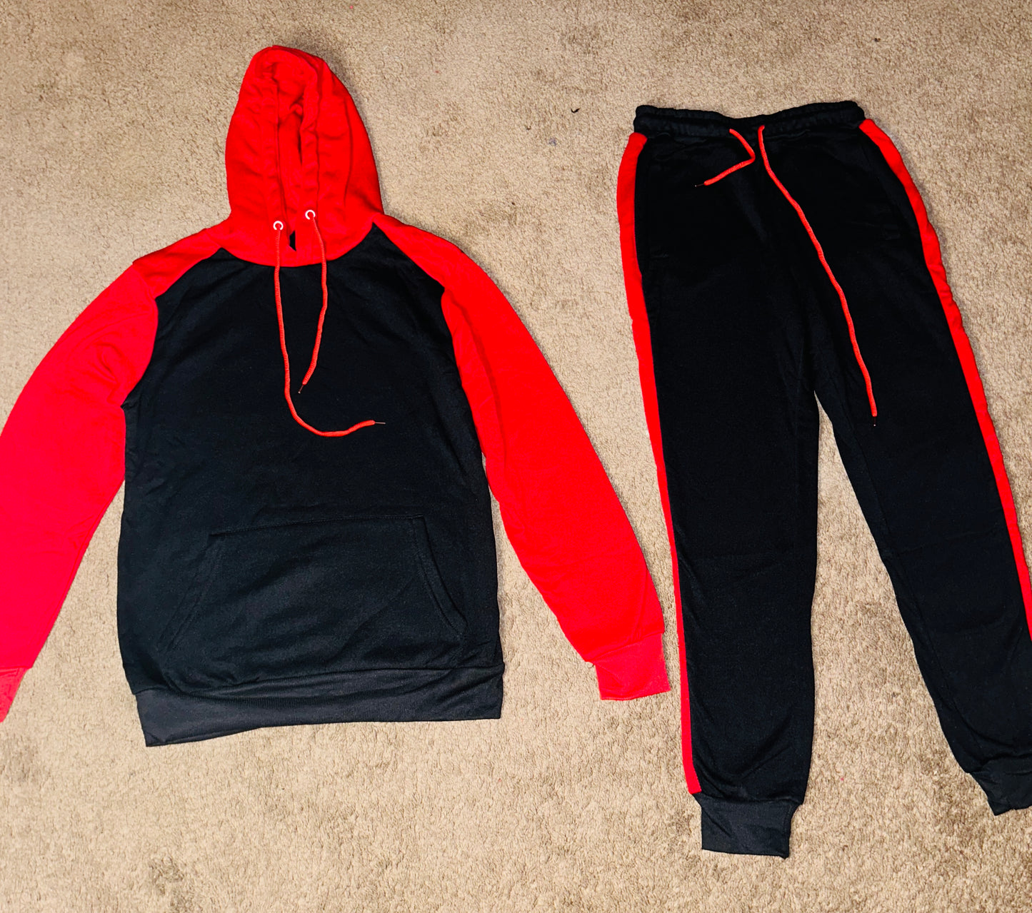 Red & Black Jogging Suit