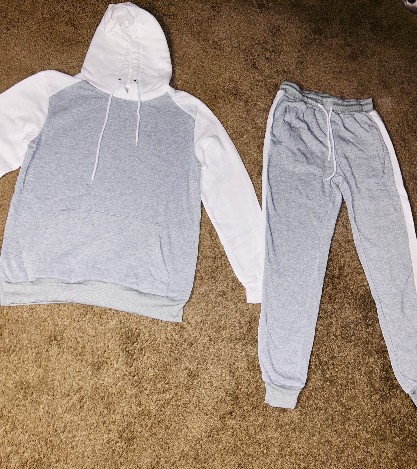 Grey & White Jogging Suit