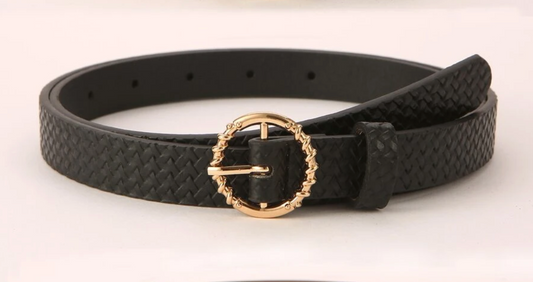 Black Skinny Belt